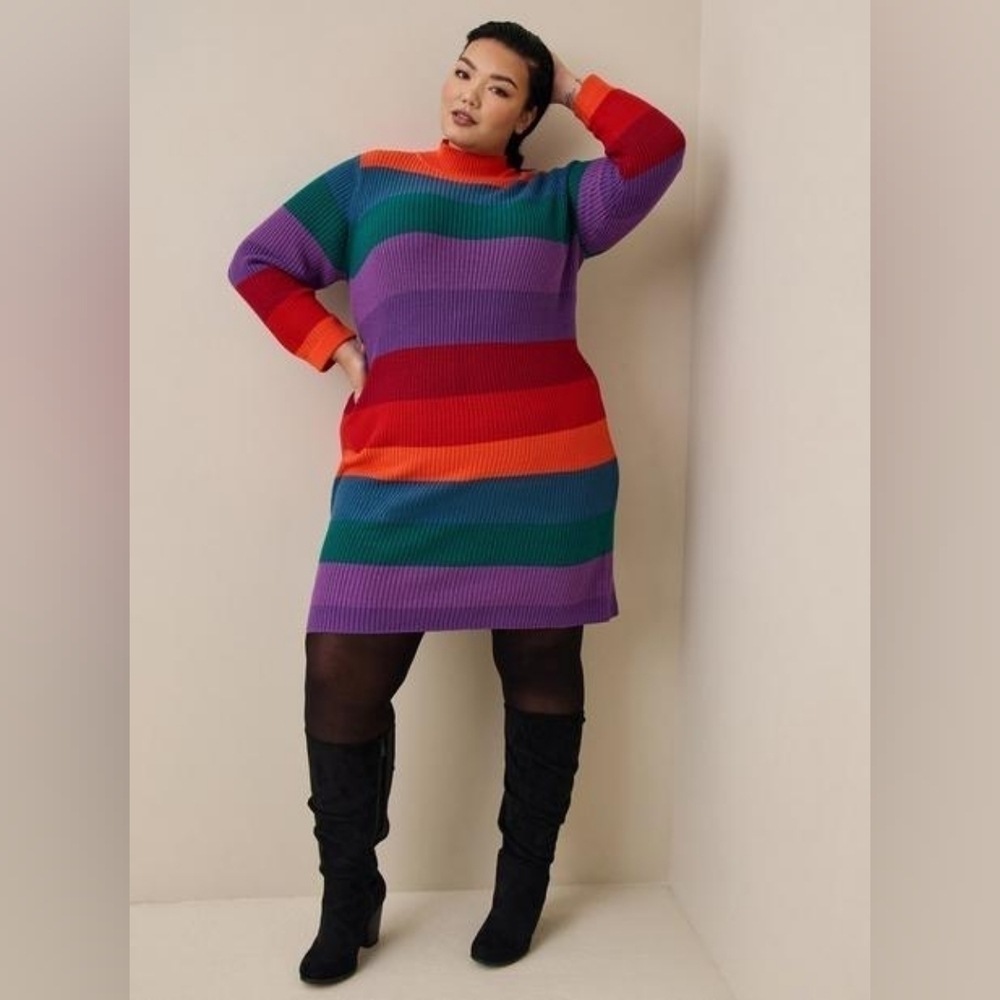Mini Cotton Acrylic Sweater Dress